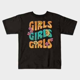 Girls Girls Girls Graphic T-Shirt - Cute & Comfy, Perfect for Playdates and Parties, Great Gift for Daughters or Nieces Kids T-Shirt